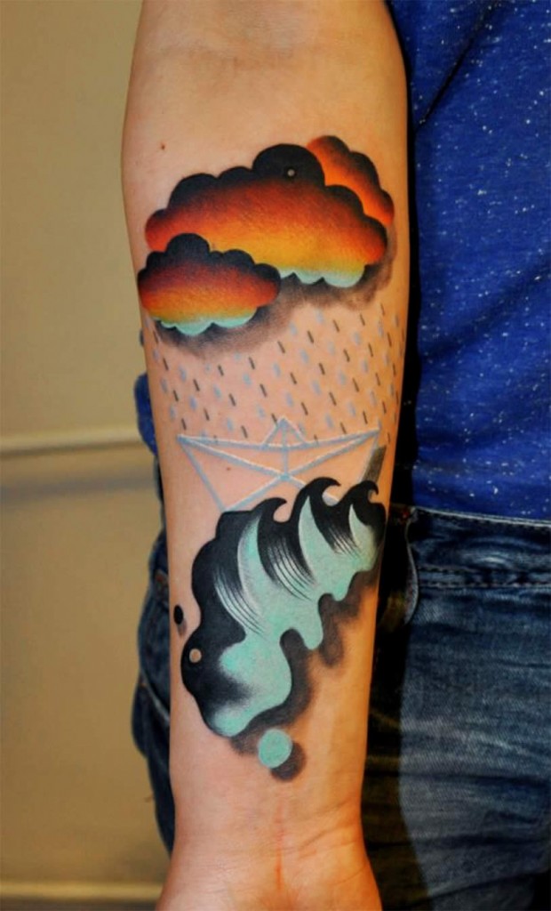 Cloud Tattoo Sleeve