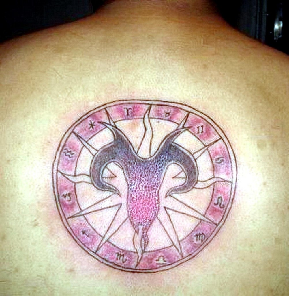 Tattoos of Aries Sign