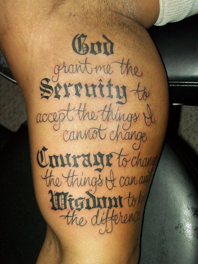 Serenity Prayer Tattoos Designs Ideas And Meaning Tattoos For You