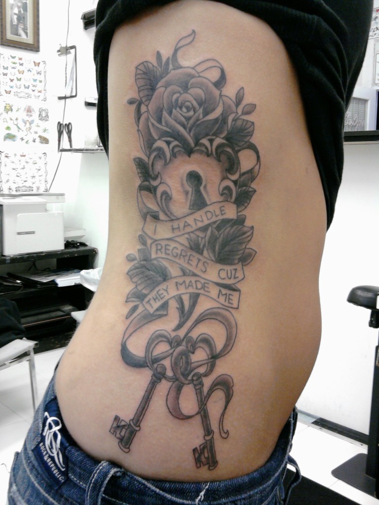 Heart Lock and Key Tattoo