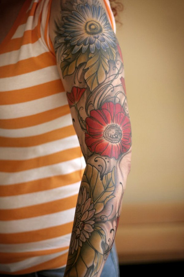 Flower Sleeve Tattoos Designs Ideas And Meaning Tattoos For You