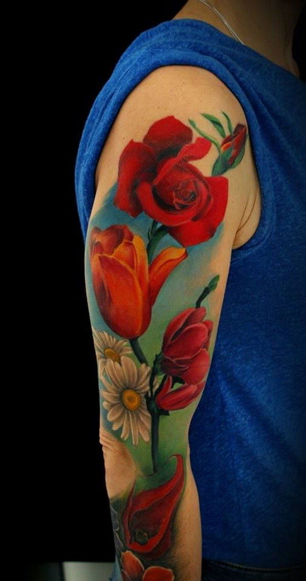 Flower Sleeve Tattoos Designs, Ideas and Meaning | Tattoos For You