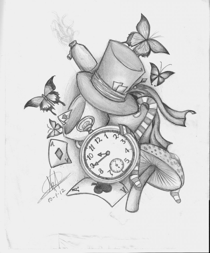 Alice In Wonderland Tattoos Designs, Ideas and Meaning | Tattoos For You