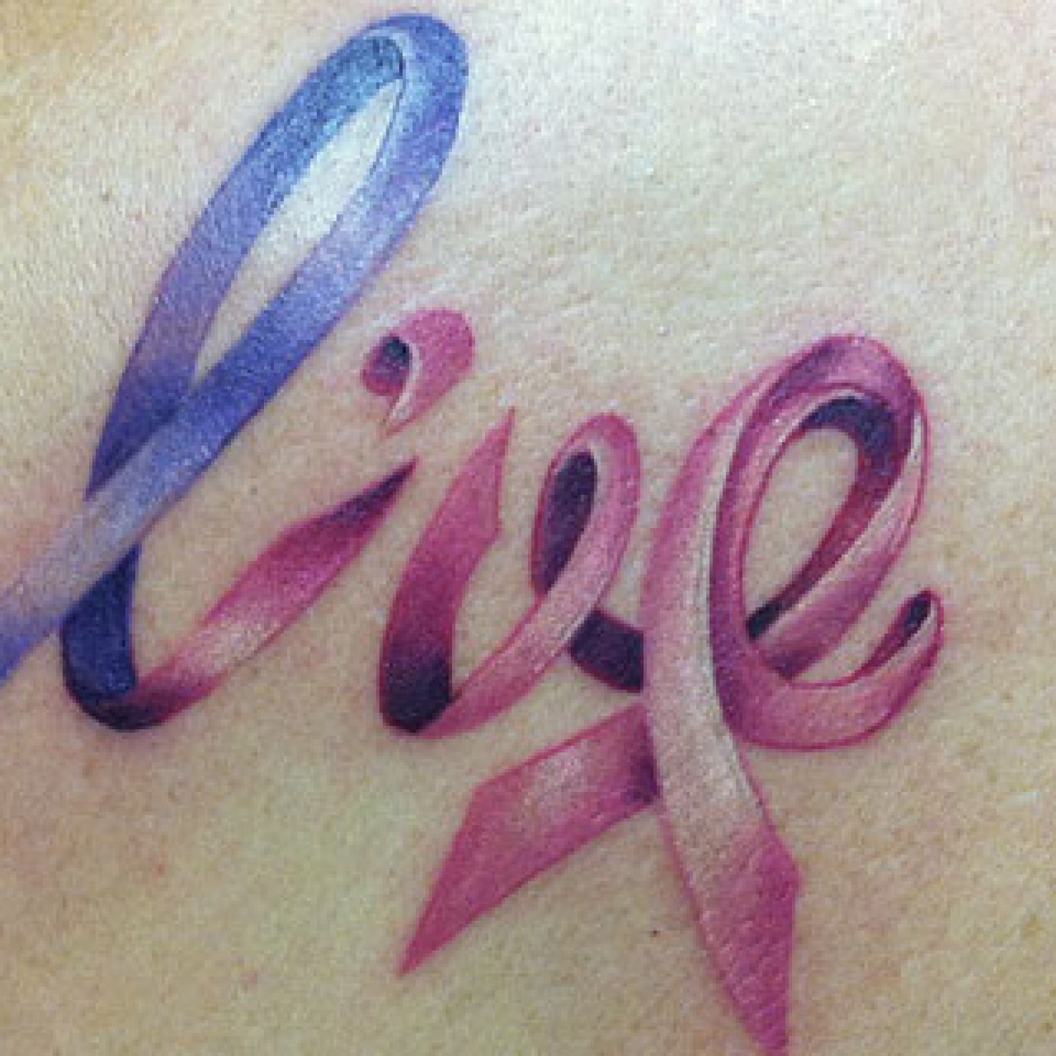 Cancer ribbon tattoo designs