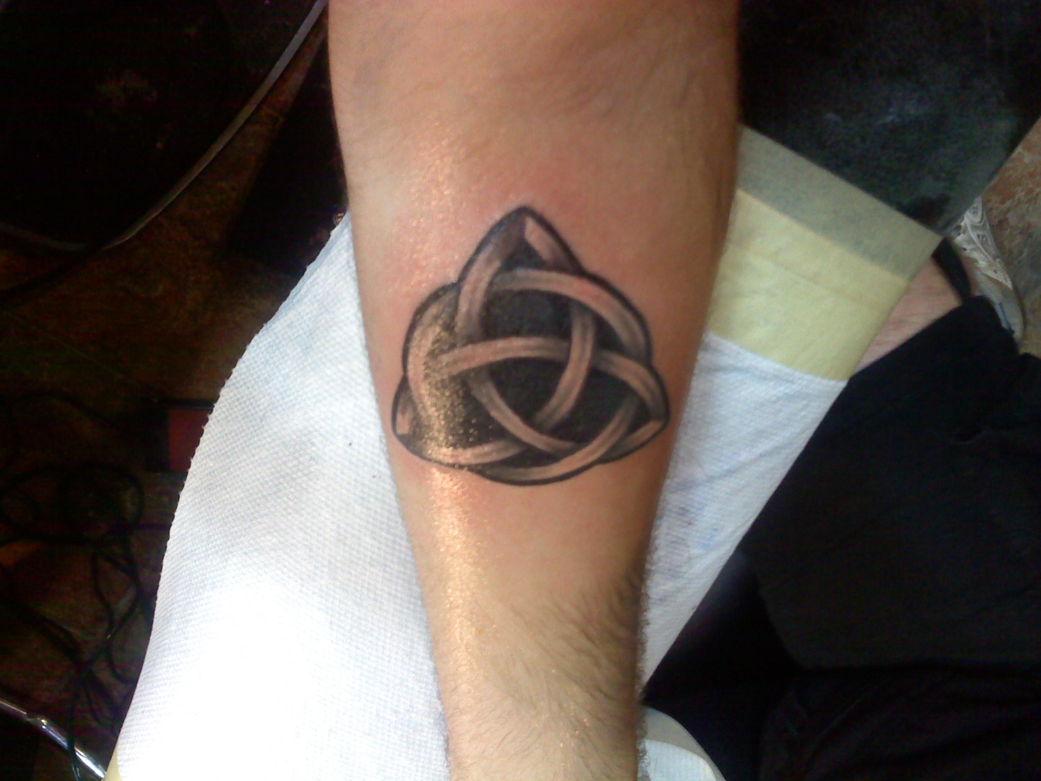 Celtic knot cross tattoo