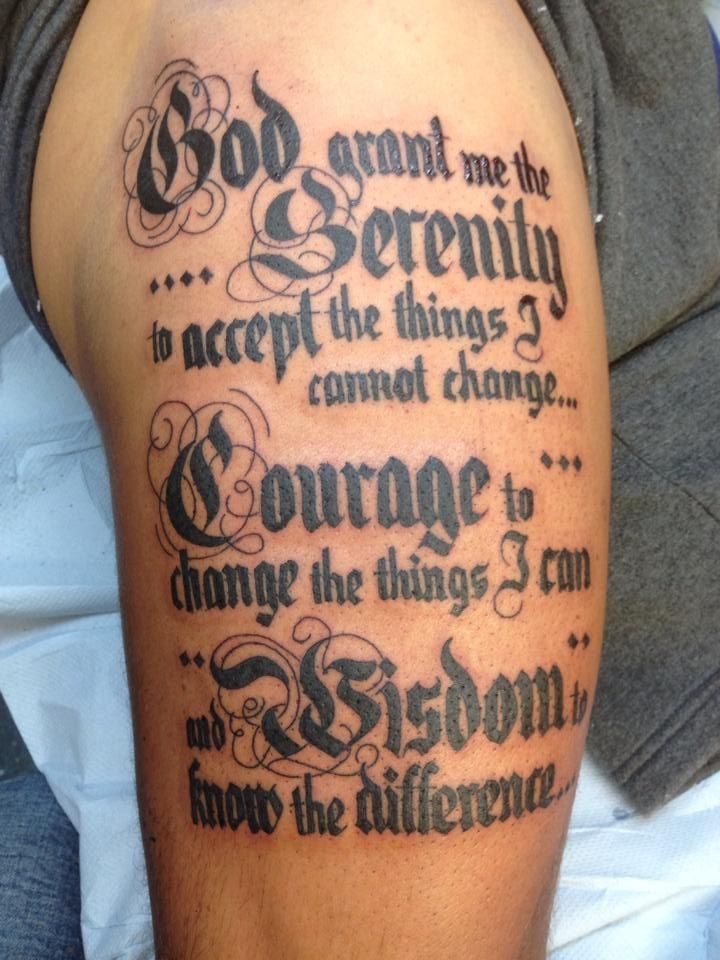 Serenity Prayer Tattoos Designs Ideas And Meaning Tattoos For You