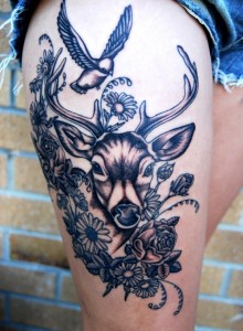 Female Thigh Tattoos Designs