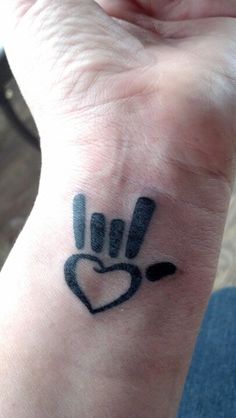 Tattoo uploaded by mse  ASL I Love You  right wrist  Tattoodo