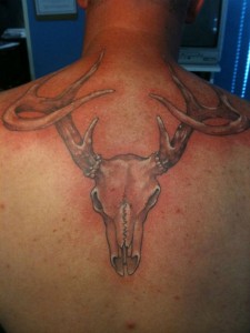 Deer Skull Tattoos on Back