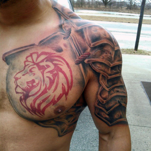 Armour tattoo | Armour tattoo, Full sleeve tattoos, Shoulder armor tattoo