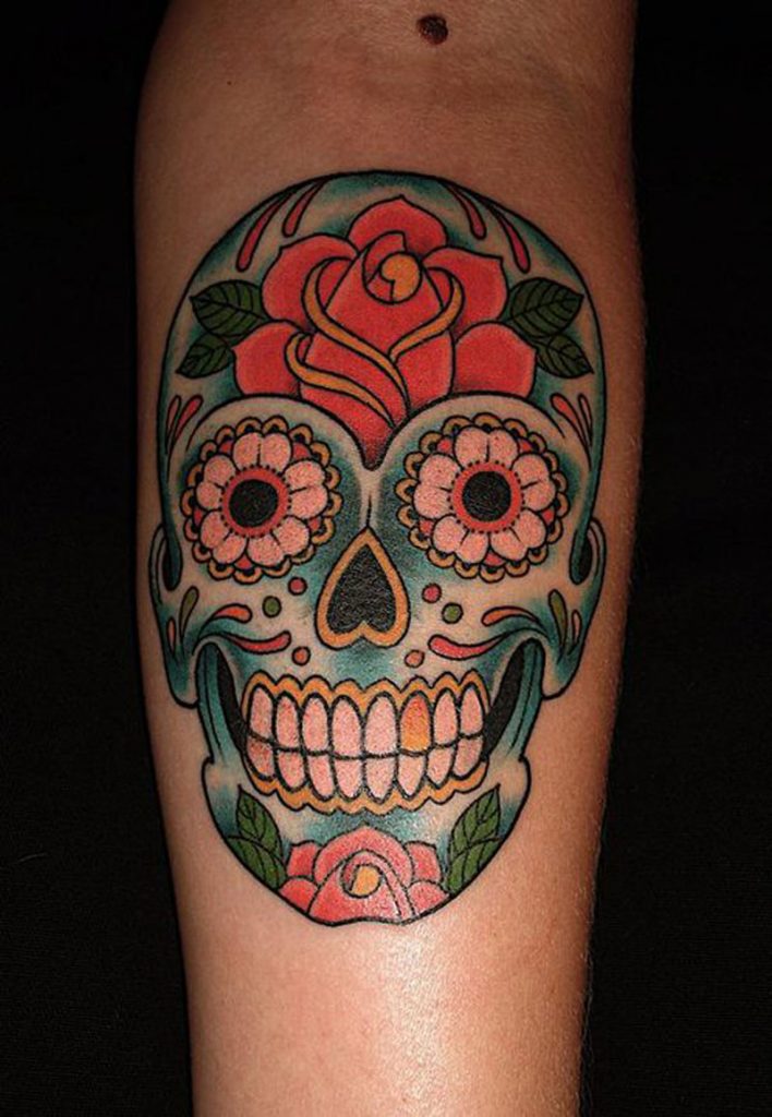 Candy Skull Tattoos Designs, Ideas and Meaning | Tattoos For You