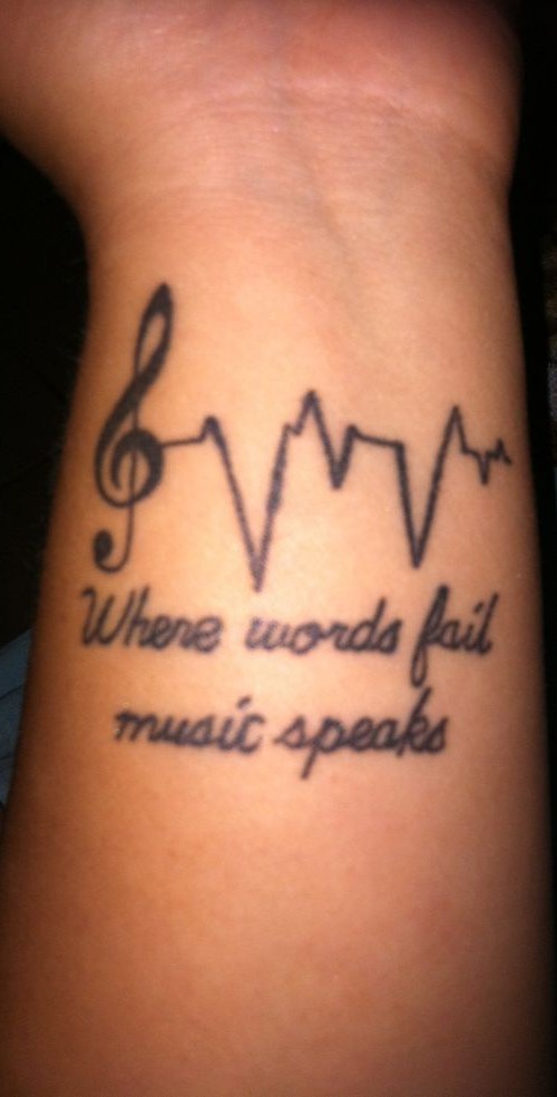 heartbeat tattoo with name and date