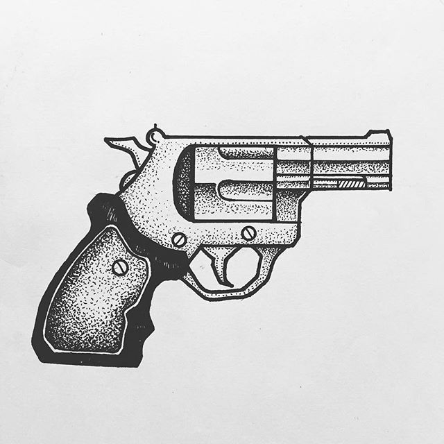 Revolver Tattoo Drawing : Western Pistols Revolver Pistool Decal Waffen ...