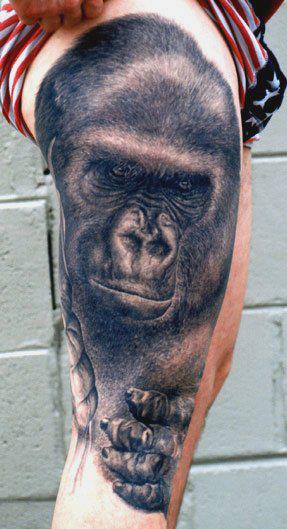 gorilla tattoo chest