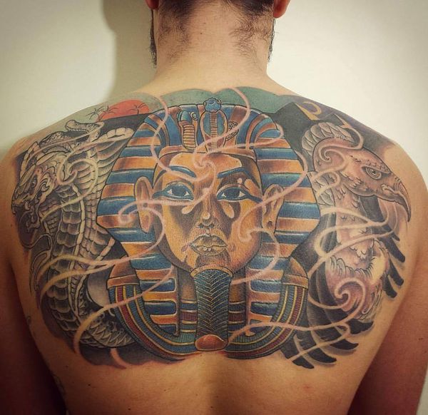 pharaoh chest tattoo