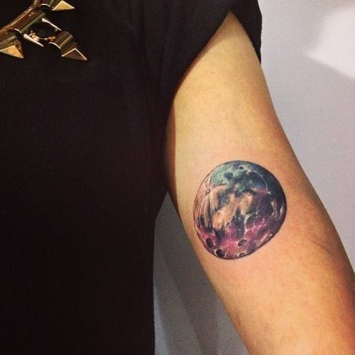 Watercolor Moon Tattoo Designs,Ideas and Meaning Tattoos For You