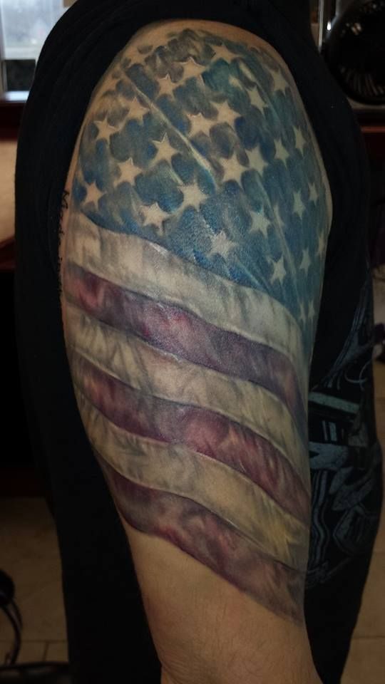 American Flag Sleeve Tattoo Designs, Ideas and Meaning | Tattoos For You