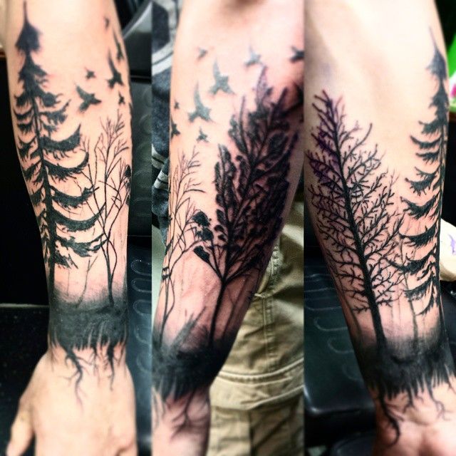 Forest Sleeve Tattoo Designs, Ideas and Meaning | Tattoos For You