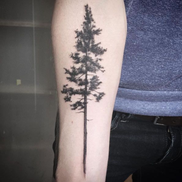 forearm tattoos tree