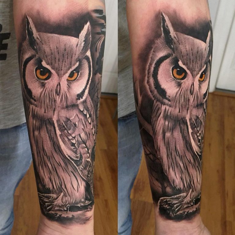 Owl Tattoo on Forearm Designs, Ideas and Meaning - Tattoos For You