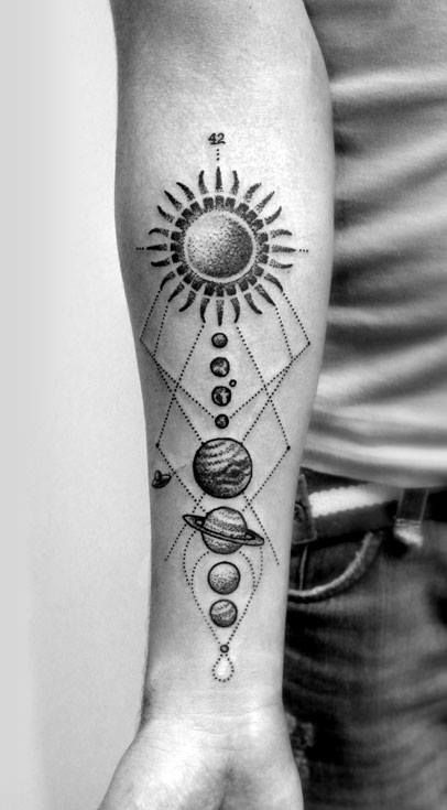Planet Tattoo Designs, Ideas and Meaning | Tattoos For You