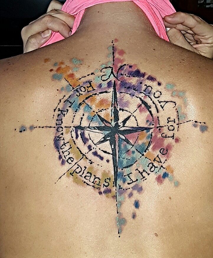Watercolor Compass Tattoo Designs Ideas And Meaning Tattoos For You