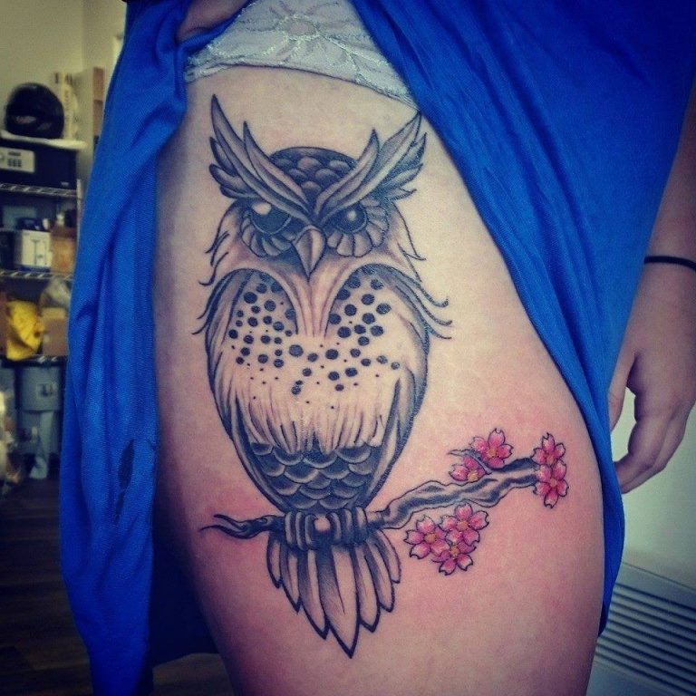 Owl Thigh Tattoos Designs, Ideas And Meaning - Tattoos For You