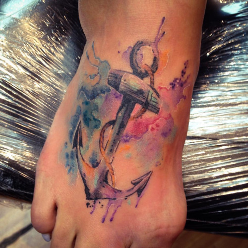 Watercolor Anchor Tattoo Designs, Ideas and Meaning - Tattoos For You