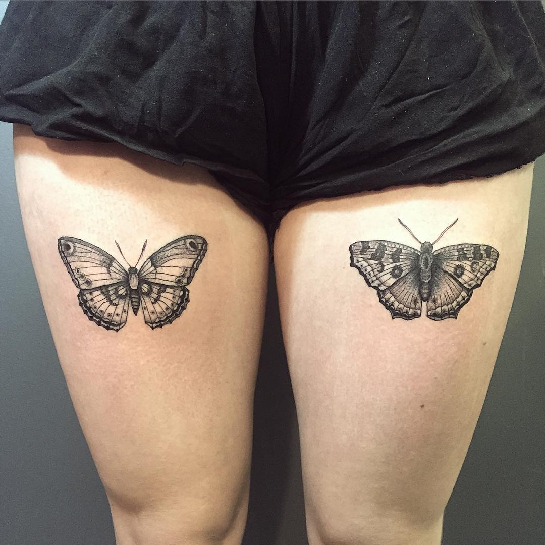 Butterfly thigh tattoo ideas