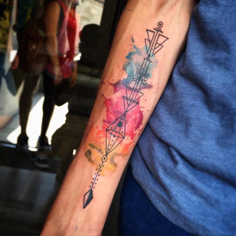 Watercolor Arrow Tattoo Designs, Ideas and Meaning - Tattoos For You