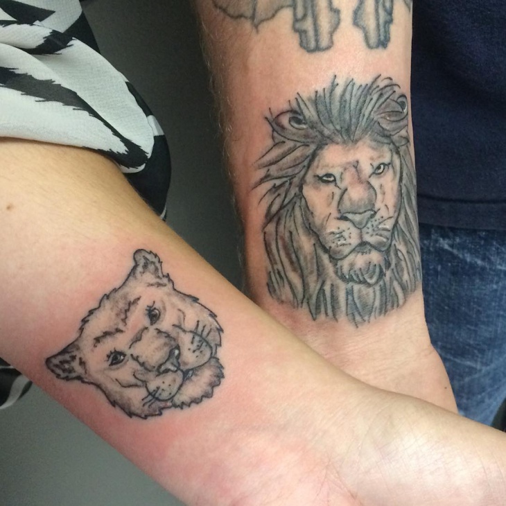 Matching Lion Tattoos Designs, Ideas and Meaning | Tattoos For You