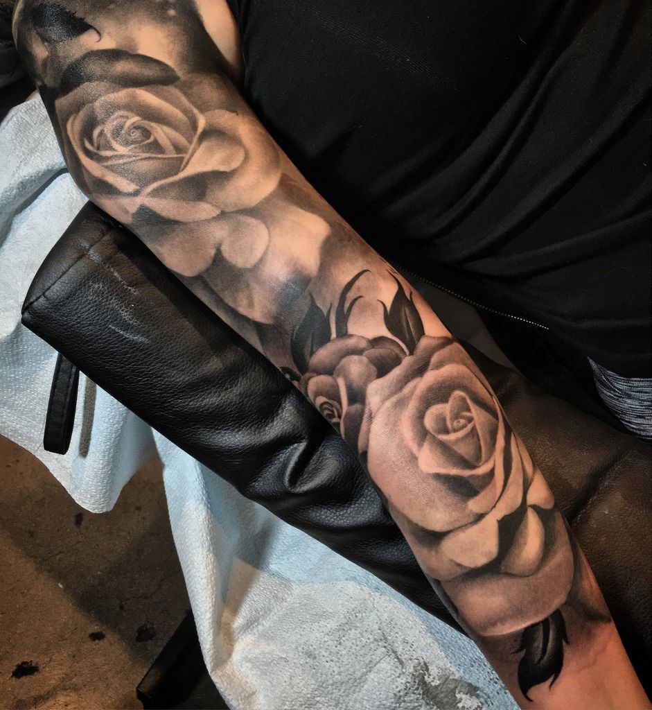 41 Sleeve Tattoo Of Roses